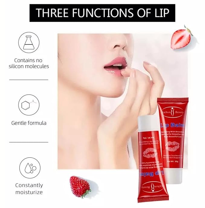 AICHUN BEAUTY Moisturizing Lip Balm Strawberry Smoother Dry Chapped Lips 50g/1.76oz-Velvo Beauty