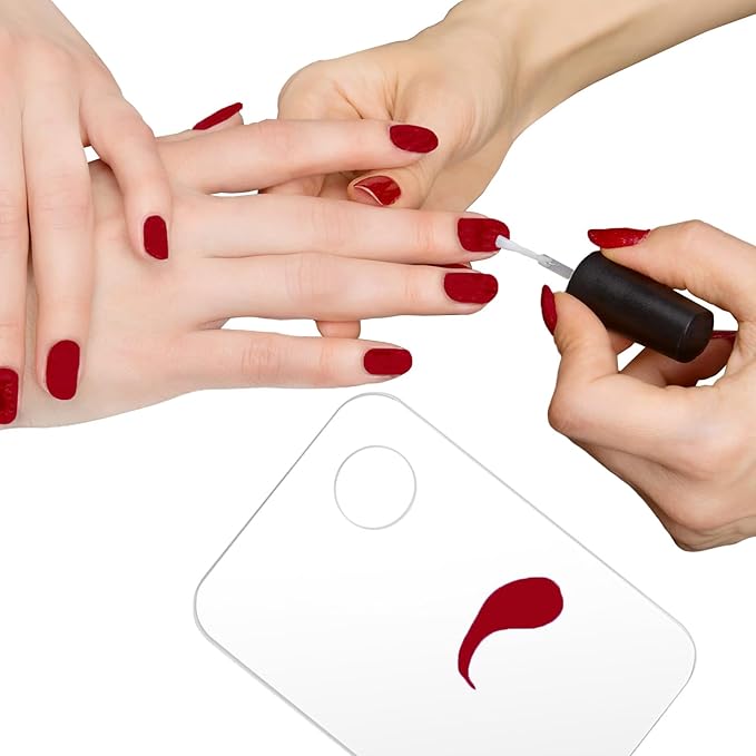 2 Pcs Acrylic Cosmetic Makeup Palette + 1 Pc Makeup Spatula, Makeup Mixing Tray Apply for Foundation Nail Art Beauty Salon Color Cream Liquid Mixing Art Palette-Velvo Beauty