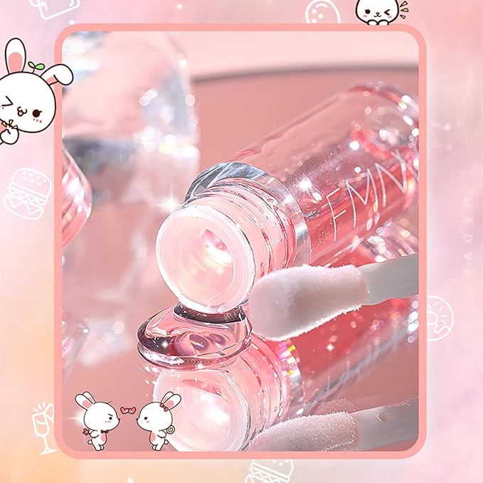 2Pcs Crystal Jelly Lip Oil Moisturizing Hydrating Lip Care Hydrating Lip Gloss Tinted Lip Balm, Long Lasting & Nourishing Lip Glow Oil, Non-sticky Fresh Texture-Velvo Beauty