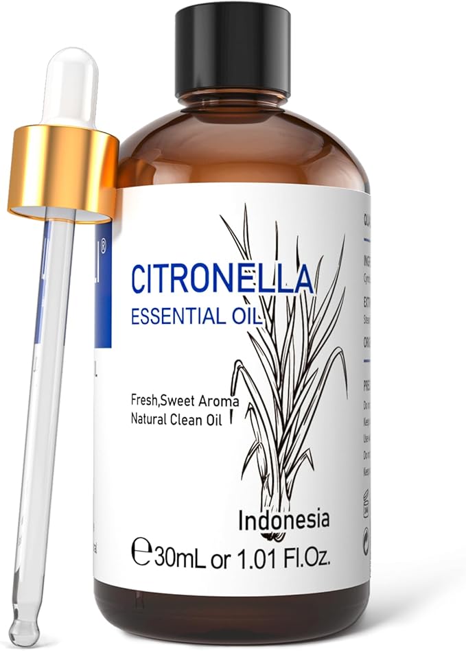 HIQILI 1 Fl Oz Citronella Essential Oil, 100% Pure Undiluted for Aromatherapy Diffuser for Home - 30ML-Velvo Beauty