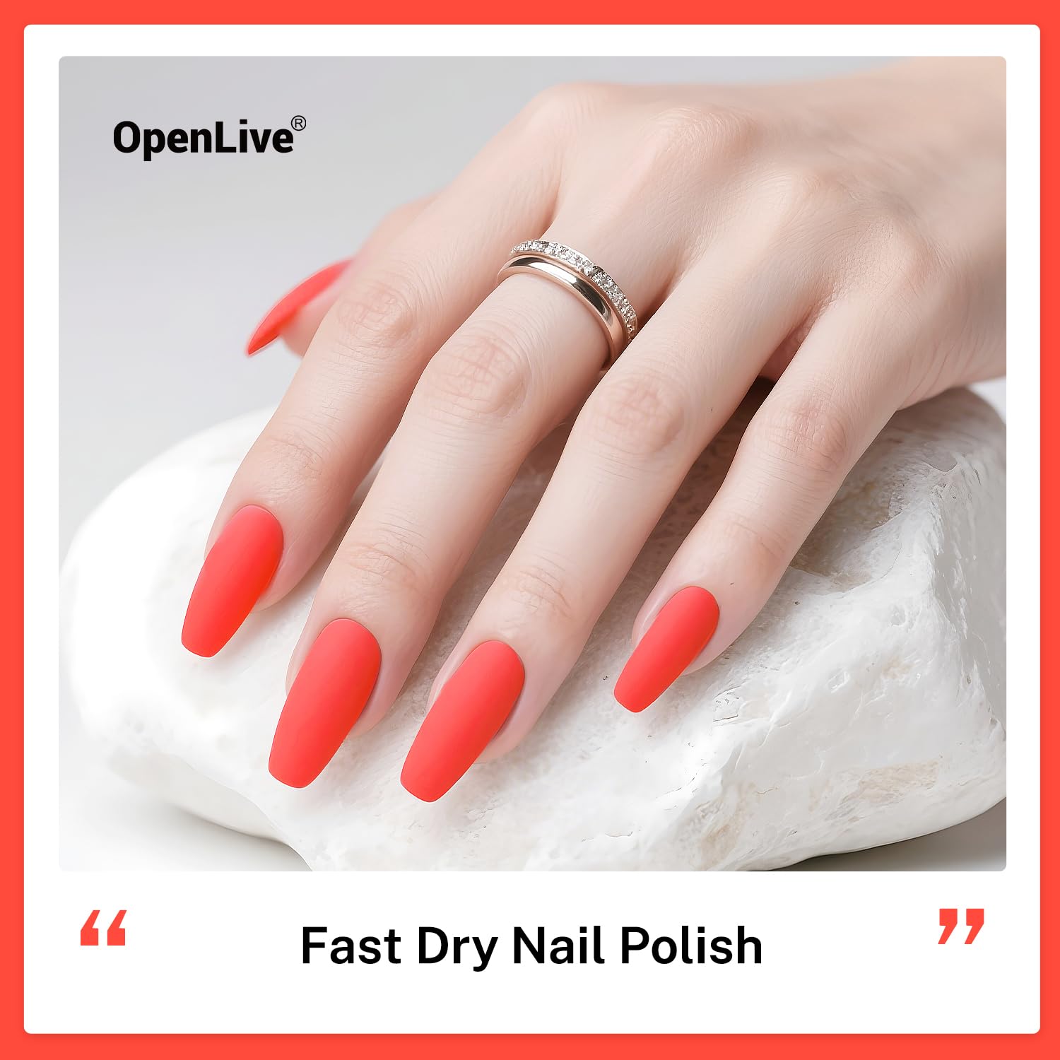 16.5ml Neon Red Nail Polish Glossy Shine Finish Large Volume Quick Dry Nail Polish, Long Lasting Shine, Fingernail Toenail Nail Art DIY Home Travel Nail Art Gift-Velvo Beauty
