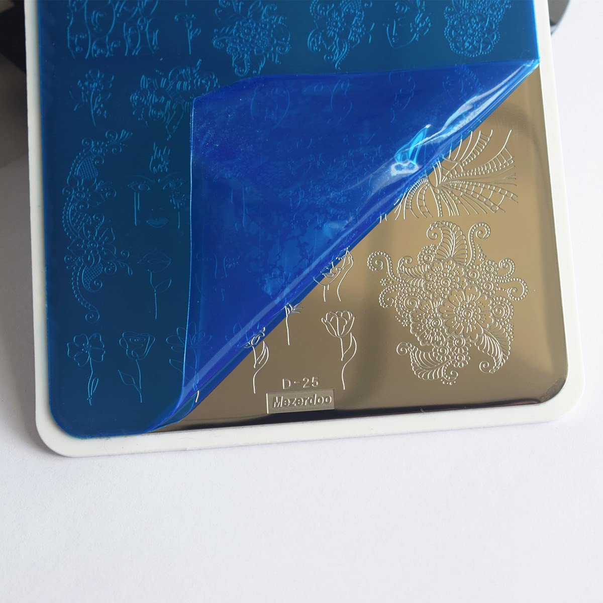 Abstract Lady Face Pattern Nail Stamping Plates Set 2pcs Flower Leaf Graffiti Fun Nail Stamper Plate Figure Rose Star Heart Nail Stamp Plates Geometry Graffiti Striped Nails Art Template Plates Mold-Velvo Beauty