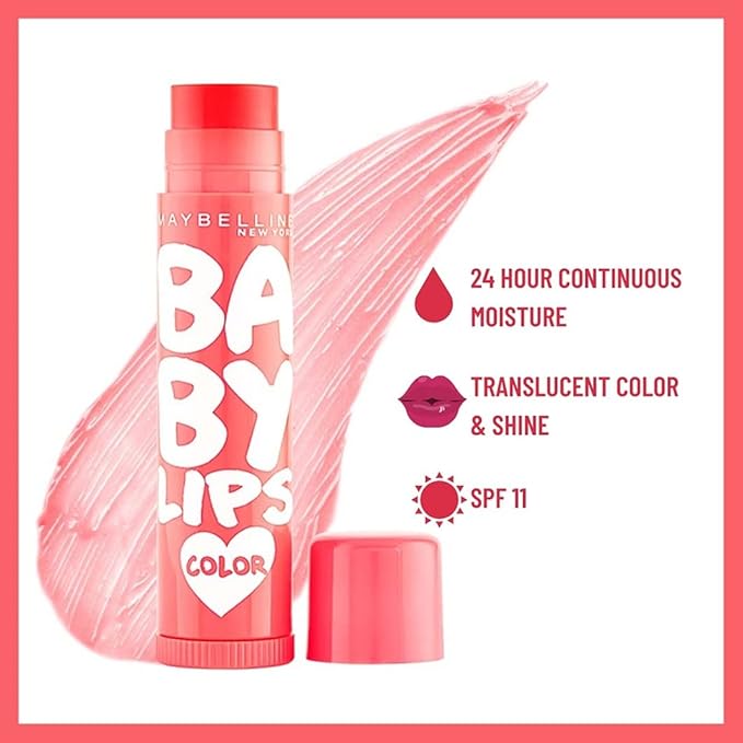 Maybelline Baby Lips Color SPF 16 Lip Balm 4.5g (Cherry Kiss)-Velvo Beauty