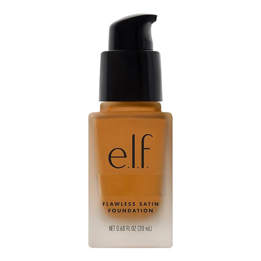 e.l.f. Flawless Finish Foundation, Lightweight & Medium Coverage, Semi-Matte Finish, Chai, 0.68 Fl Oz (20mL)-Velvo Beauty
