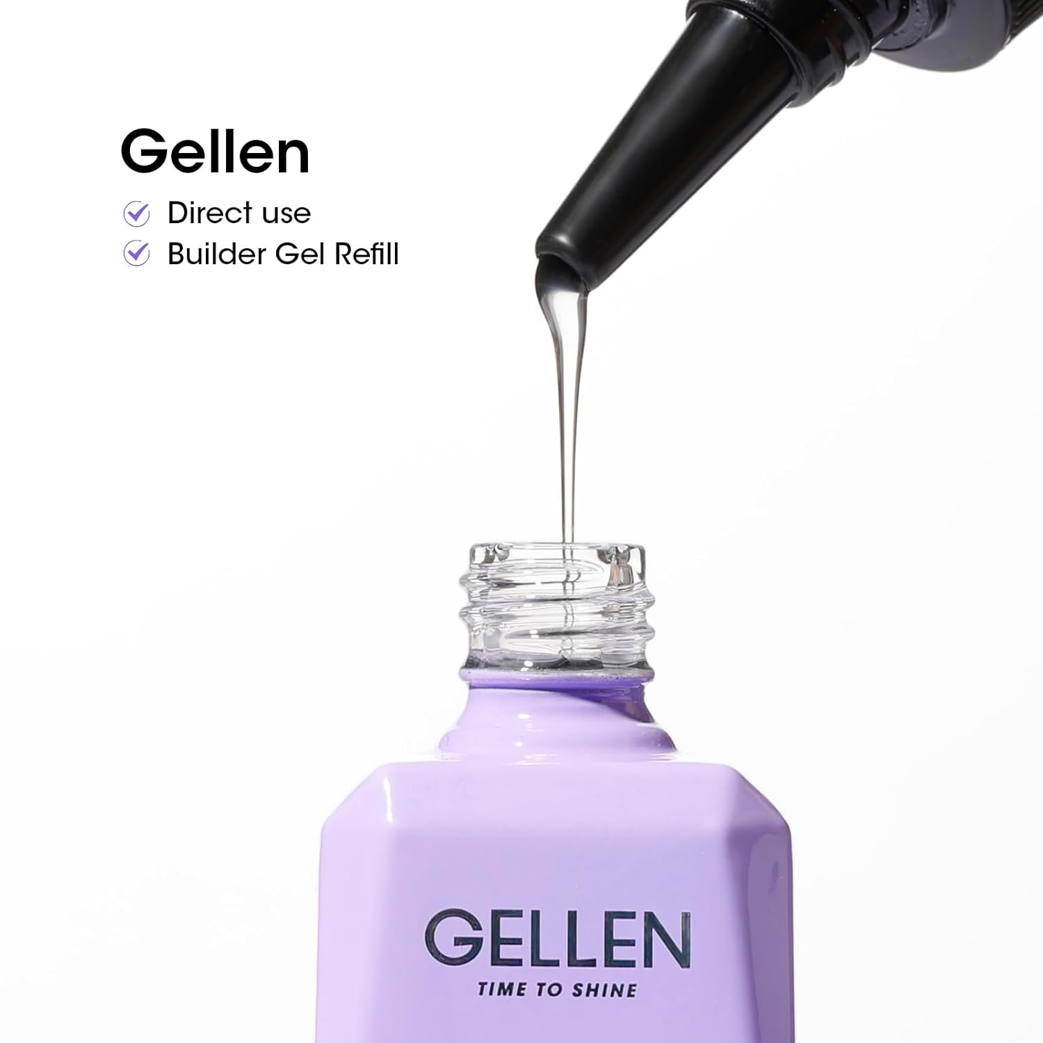 Gellen 100ml Builder Gel for Nails Clear, Strengthener Gel Color Hard Builder, Nail Apex Building Soak off Long Lasting U V Nail Gel-Velvo Beauty