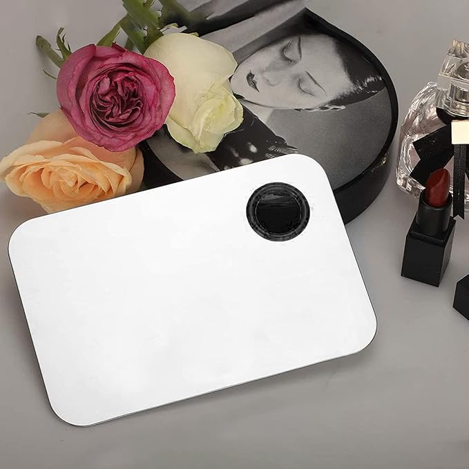 Makeup Mixing Palette, KissDate Korean Spatula Makeup Palette with Foundation Spatula, Stocking Stuffers Christmas Gifts for Women Stainless Steel Picasso Makeup Spatula Mixing Tray Makeup Mixer-Velvo Beauty