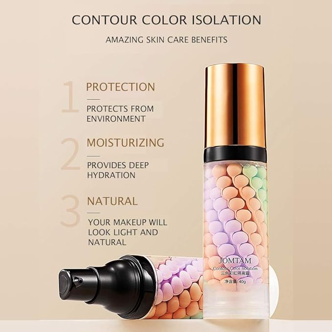 Contour Multi-Color Pink Green Purple Isolation Waterproof Natural Makeup Protection Hydration Oil Balance Moisturizing 40g-Velvo Beauty