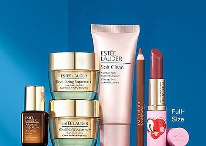 Estee Lauder 2021 7pcs Firm & Smooth Gift Set Includes Revitalizing Supreme+ day & night moisturizers, Advanced Night Repair Serum & Eye Creme-Velvo Beauty