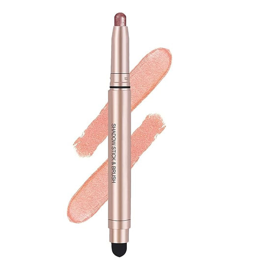 Eyeshadow Stick Rose Gold, Cream Shimmer Eyeshadow Pencil Makeup, High Pigment Long Lasting Waterproof Eye Shadow Pen, Hypoallergenic Eye Highlighter Stick Create Multi-Dimensional Eyes Look 05#-Velvo Beauty