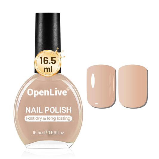 16.5ml Nude Pink Nail Polish Large Volume Quick Drying Light Pink Nail Polish, Fast Drying and Long Lasting Color Nail Art DIY Home Manicure Gift for Women-Velvo Beauty