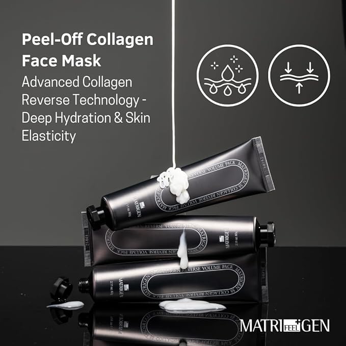 Matrigen Reverse Volume Collagen Face Mask – Korean Skincare Peel Off Face Mask Gel - SS Collagen Face Peel Mask - 2.11 Fl Oz-Velvo Beauty