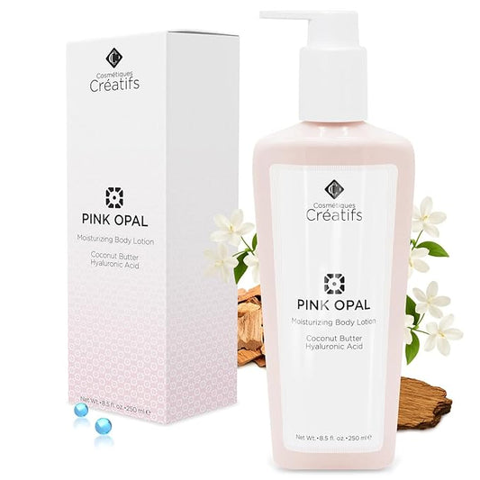 Pink Opal Moisturizing Body Lotion with Coconut Butter and Hyaluronic Acid, 8.5 fl. oz.-Velvo Beauty