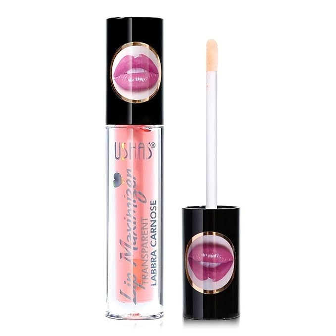 Lip Plumping Gloss, Plumping Lip Filler, Lip Gloss for Full, Voluminous Lips, Transparent Plumping Lip Oil Tinted for Lip Care, Fuller Lips Instantly, Hydrating, High-Shine-Velvo Beauty