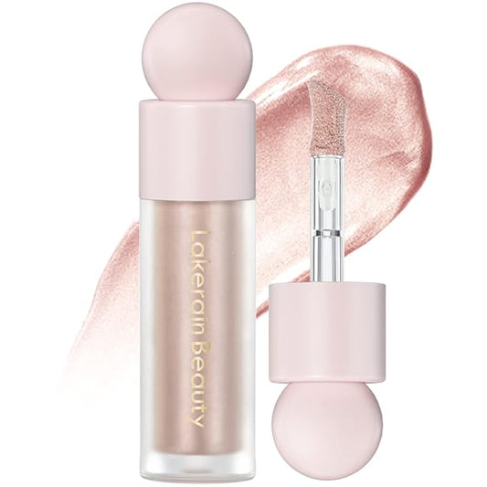 Erinde Liquid Highlighter Makeup, Pink Luminizer Face Highlight Makeup Stick, Natural Beauty Glow Finish, Lightweight Blendable Cream Face Body Liquid Illuminator Bronzer, Cruelty-free, 03 Rose Gold-Velvo Beauty
