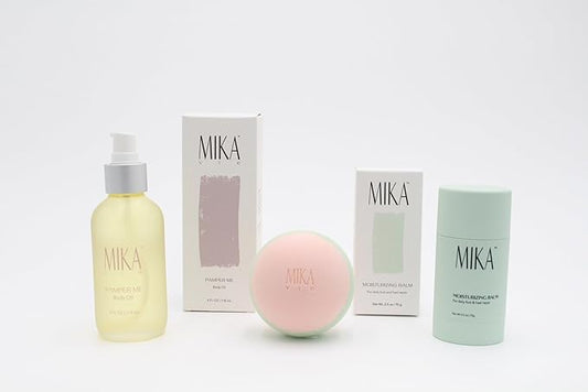 Body Oil Foot Balm Massage Ball | Beauty Kit with Organic Body Oil for Dry Skin Foot Balm for Dry Cracked Feet and Massage Ball | Clean Beauty, Vegan and Paraben Free-Velvo Beauty