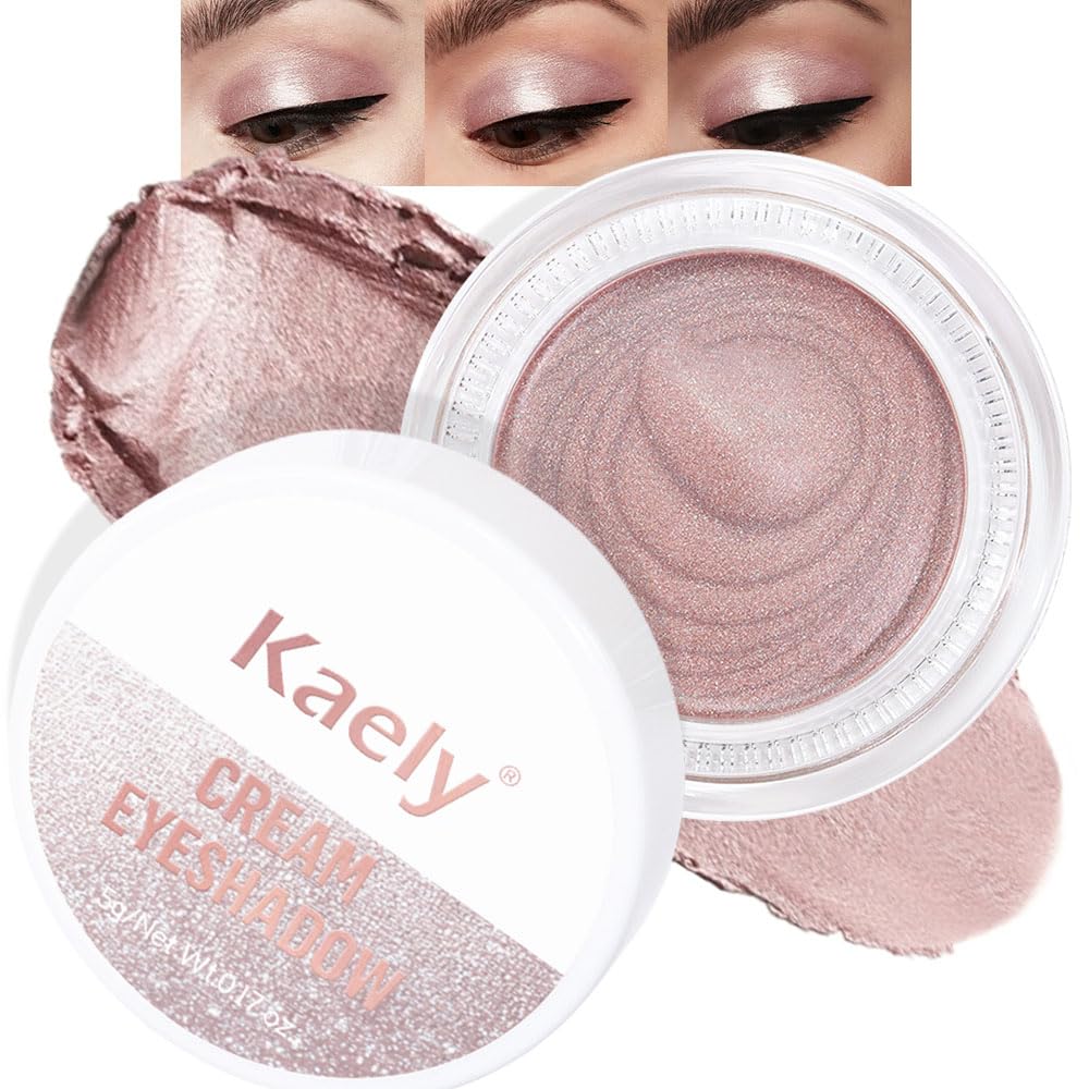 Kaely Single Cream Eyeshadow Pot, Praline Metallic Eye Shadow for Older Women High Pigmented Waterproof, Natural Eyeshadow Palette Makeup Brightener, sombras en crema para ojos, Blendable, 730-Velvo Beauty