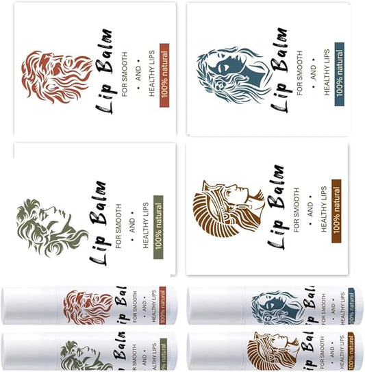 OLYCRAFT 100Pcs Self-Adhesive Lip Balm Tag Stickers 1.7x2.1 inch Adhesive Label with Greek Mythology Portrait Rectangle Lipstick Tag Sticker for Lip Balm Container Tubes Lipstick Wrapping Decoration-Velvo Beauty