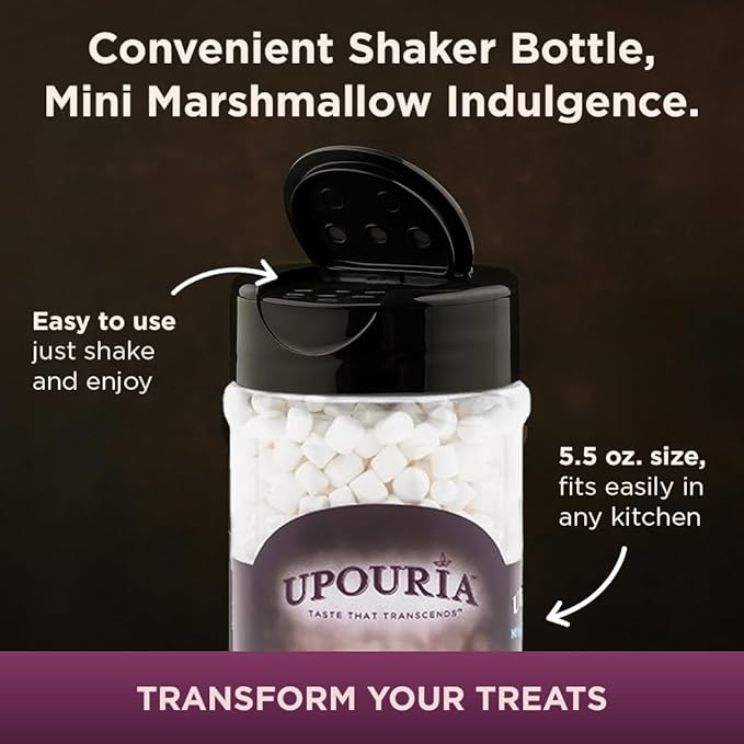 Upouria Mini Marshmallow Beverage and Dessert Topper, Rich Flavor Enhancer for Coffee, Hot Chocolate, Ice Cream, 2.5oz-Velvo Beauty