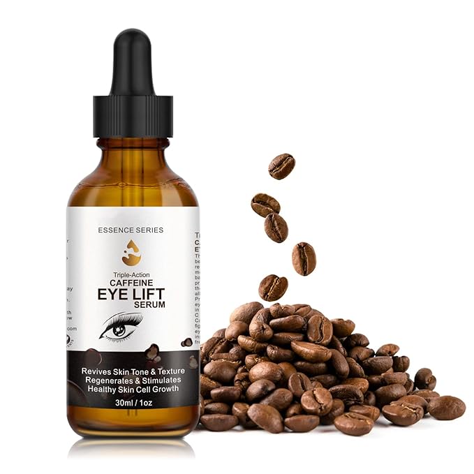 Caffeine Eye Serum - with EGCG, Vitamin C, Hyaluronic Acid, Collagen, Caffeine Eye Lift Serum - Reduces Puffiness, Dark Circles, Under Eye Bags, Wrinkles and Fine Lines Around The Eyes (30ml)-Velvo Beauty