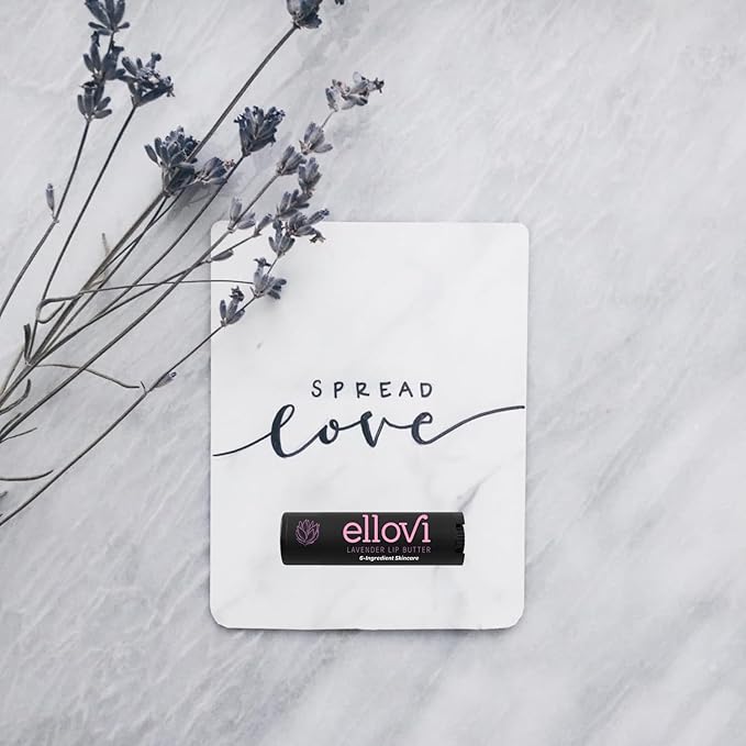 Natural Lip Butter Lip Balm - Lavender - Pure Enough to Eat - Made With Just 6 Vegan Ingredients - 100% Natural & Organic Moisturizing Lip Care for All Day Hydration (Single)-Velvo Beauty