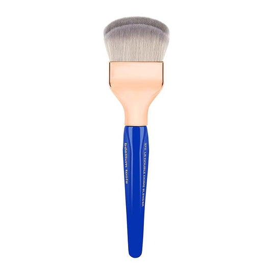 Bdellium Tools Professional Makeup Brush - Golden Triangle 972 Large Rounded Double Dome Blender - With All Vegan and Soft Synthetic Fibers, For Foundation Application & Blending (Blue, 1pc)-Velvo Beauty