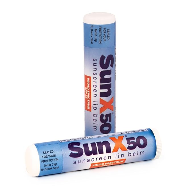 CoreTex Sun X 50 Lip Balm SPF 50 (Bulk Pack of 72) - Lip Sunscreen SPF 50 Water Resistant Up To 80 Minutes and Free Parabens & Oxybenzone - Broad Spectrum (UVA/UVB) Protection-Velvo Beauty