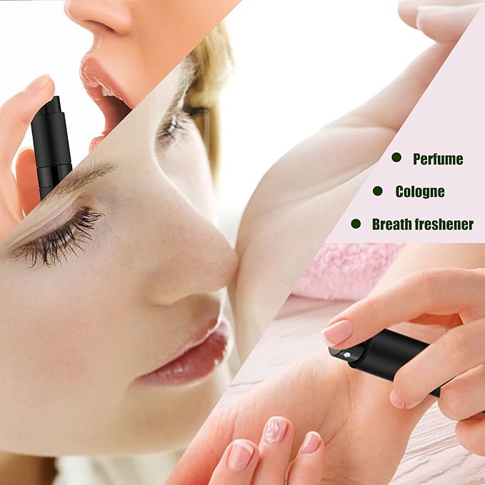 2 PCS/8ml Portable Mini Perfume Atomizer bottles, Empty Refillable Spray Bottle with 3 Types of Refill Tools, Pocket Travel Perfume Sample Bottles(Pink)-Velvo Beauty