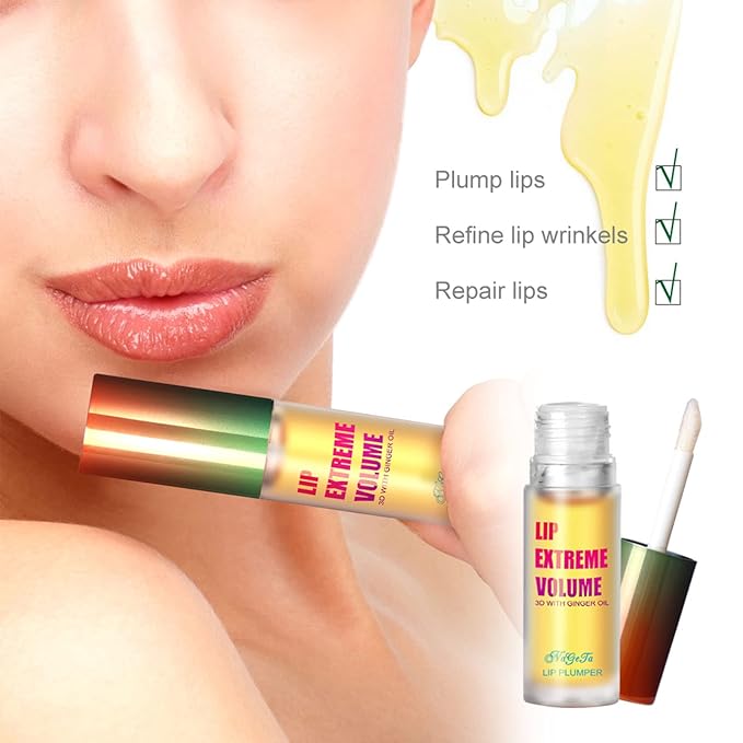 Lip Plumper Extreme - Plumping Lip Gloss - Clear Lip Plump Gloss -Lip Enhancer Plumper - Lip Moisturizer for Dry Lips - Lip Filler Plumper - Volumize Lips Instantly for Thicker & Fuller Lips-Velvo Beauty