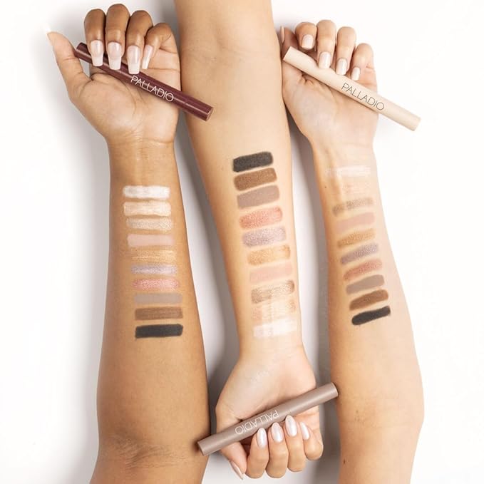 Palladio Waterproof Eyeshadow Stick with Blending Sponge, Long Lasting & Effortless Application, Smudge Free & Crease Proof Formula, Matte & Shimmer Shades, Buildable Eye Shadow (Chocolate Shimmer)-Velvo Beauty