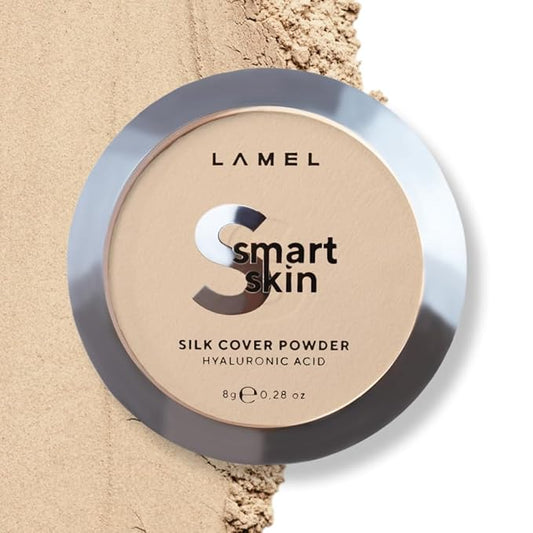 Lamel Smart Skin Silk Compact Powder - Long Lasting Pressed Finishing Powder - Oil Control Makeup, Suitable for Dry Skin, Lightweight Formula - 402 Beige 0.28 oz-Velvo Beauty