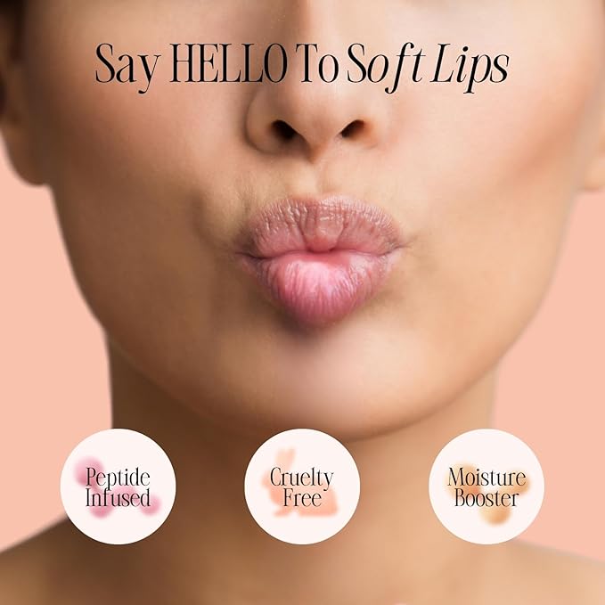 YUGLO Lip Sleeping Mask with Multi-Peptides | Peach Flavor | Hydrating & Plumping Lip Treatment for Dry, Chapped Lips | Nourishes & Moisturizes | Overnight Lip Repair-Velvo Beauty