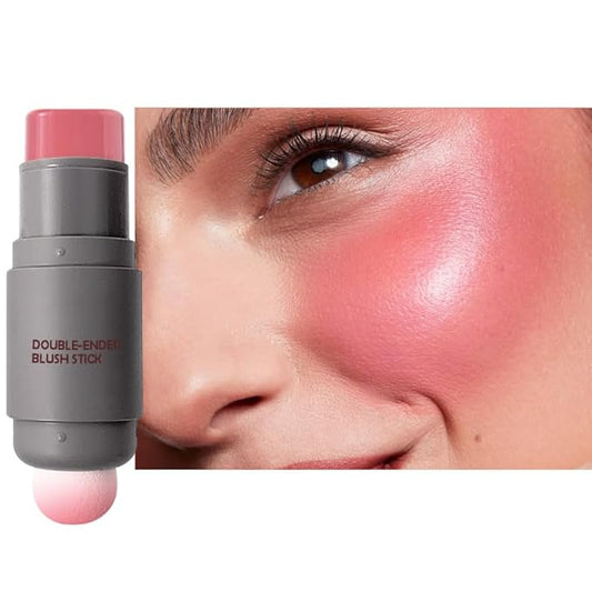 Cream to Powder Blush Stick, High Impact Color, Moisturizing Face Makeup (03#, 1 Count (Pack of 1))-Velvo Beauty