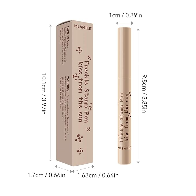 AKARY Stamp Freckle Pen Natural Lifelike Fake Freckles Makeup, Waterproof Long Lasting Quick Dry 5 Comb Corners Natural Like Face Freckle Makeup Pen for Effortless Sunkissed Makeup, 04-Dark Brown-Velvo Beauty