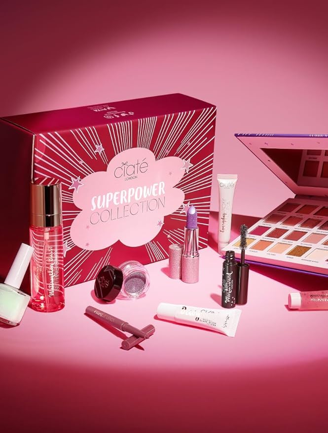 Ciaté London Superpower Collection 10 Piece Makeup Gift Set, Contains Eye, Lip, Complexion & Nail Bestsellers, in a Festive Giftable Box-Velvo Beauty