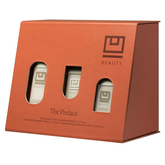 U Beauty Preface Kit | Skin Care Gift Value Set with Retinol, Vitamin C Serum Anti-Aging Essentials Skin Tightening Arm Cream + Facial Hyaluronic Acid Morning and Night - 2.7oz (Set of 3)-Velvo Beauty