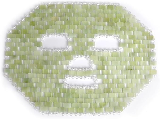Jade Mask,100% Natural Stone Jade Sleep Mask Skincare Massage Tools for Puffy Eyes Dark Circles-Velvo Beauty