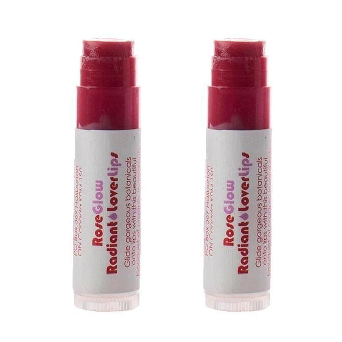 Living Libations - Organic 'Rose Glow Lover Lips' Lip Balm | Natural, Wildcrafted Clean Beauty (2-pack)-Velvo Beauty