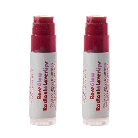 Living Libations - Organic 'Rose Glow Lover Lips' Lip Balm | Natural, Wildcrafted Clean Beauty (2-pack)-Velvo Beauty