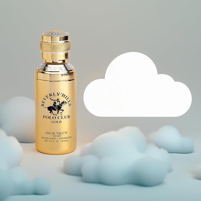Beverly Hills Polo Club Cologne for Men Bonus Pack Designer Eau De Toilettes 3.4oz + 0.5oz 2 count (Gold)-Velvo Beauty