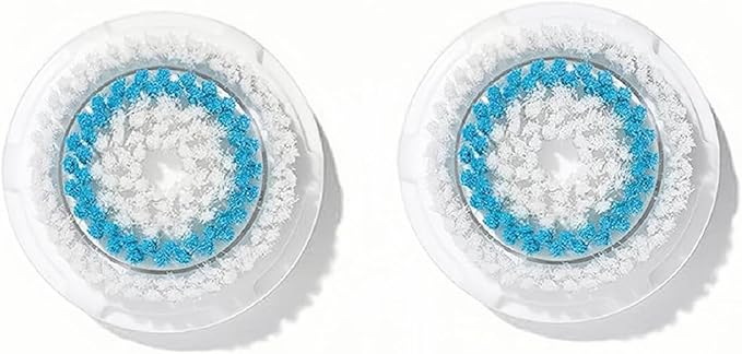 Facial Cleansing Brush Head Replacement Compatible with Clarisonic Mia 1, Mia 2, Mia Fit, Alpha Fit, Smart Profile Uplift and Alpha Fit, 2 Pack Deep Pore Face Brush Head-Velvo Beauty