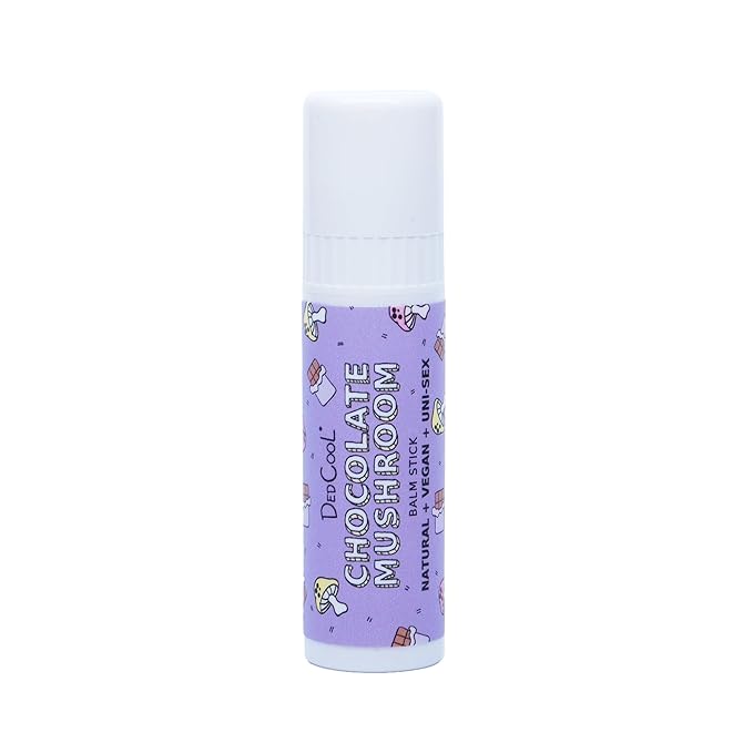 DedCool Lip Balm Stick (Chocolate Mushroom) Jumbo, Vegan, Flavored, Coconut Oil Lip Balm, Long Lasting, Moisturization, Hydrates Dry & Chapped Lips, Vegan, Clean, Non-Toxic, Fragrance For All-Velvo Beauty