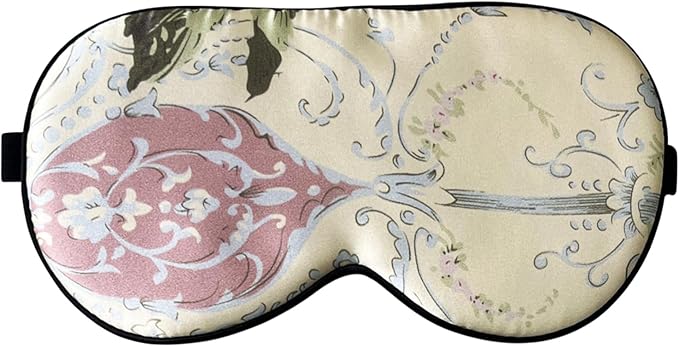 100% Pure Silk Eye Mask Sleep Eye Mask Eye Cover Eyeshade Sleeping Eye Mask Floral Colors (#28)-Velvo Beauty