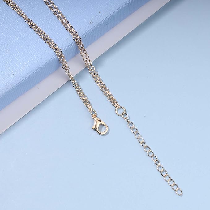 Boho Layered Pearl Choker Necklace Gold Pearl Pendant Necklace Tiny Dot Layering Necklace Vintage Necklace Chain Jewelry for Women and Girls Gifts-Velvo Beauty