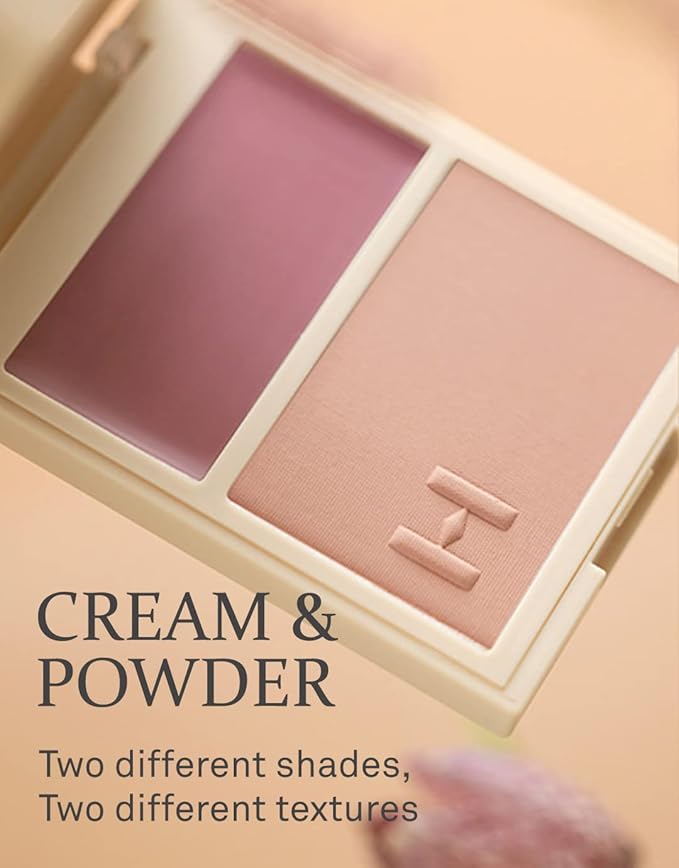 hince True Dimension Layering Cheek - Cream & Pressed Powder 2 Different Shades & Textures - Silky Seamless Long Lasting Blush Makeup - Muted Beige & Elegant Rose Beige (1, REFINEMENT, L004)-Velvo Beauty