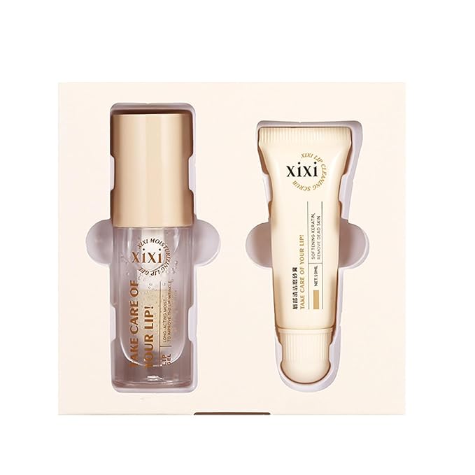 Lip Care Lip Scrub And Moisturizing Gel Set Sleeping Exfoliating Natural plant Oil Korean Therapy For Fuller Plumper-Velvo Beauty