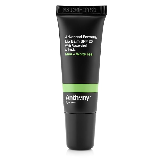 Anthony 25 SPF Lip Balm with Sunscreen for Lips – Contains Green Tea Extract, Shea Butter & Vitamin E – Moisturizing Repair Care Treatment for Chapped & Dry Lips – Mint & White Tea Flavor-Velvo Beauty