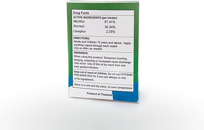 POY-SIAN Thai Pim-Saen Balm Oil 5ml Roll-On (Pack of 3)-Velvo Beauty