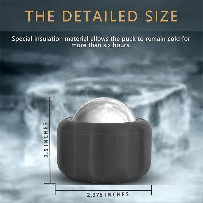 Cryosphere Cold Massage Roller Ball-FSA Eligible-Massage ice Ball, Cold and Hot Massage Ball, Lymphatic Drainage Massager, Massage Roller Ball, Plantar Fasciitis Release Ball-Velvo Beauty