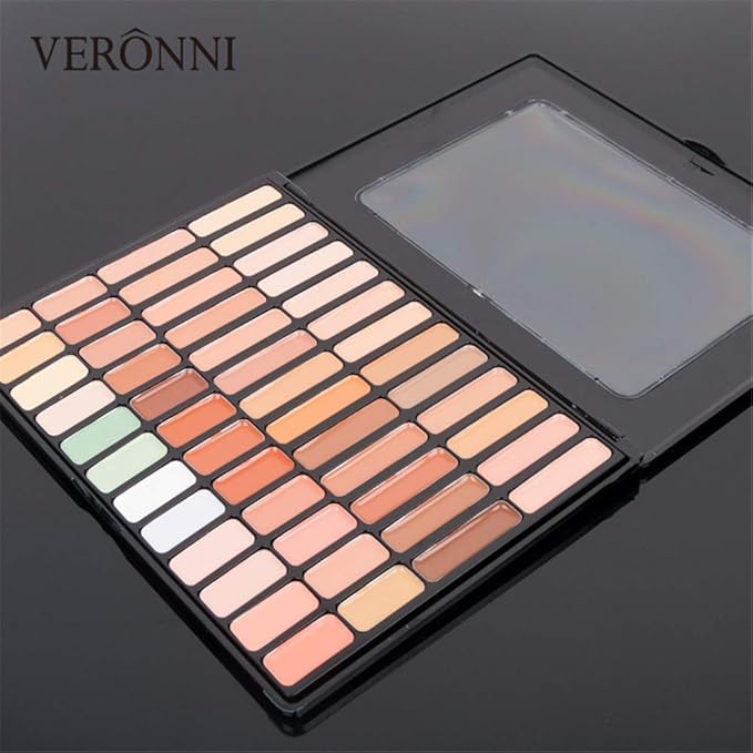VERONNI Concealer Palette 50 Color Professional Cream Contour Makeup Cosmetic Palette Salon and Daily Use Contouring Foundation Kit (50 color concealer)-Velvo Beauty