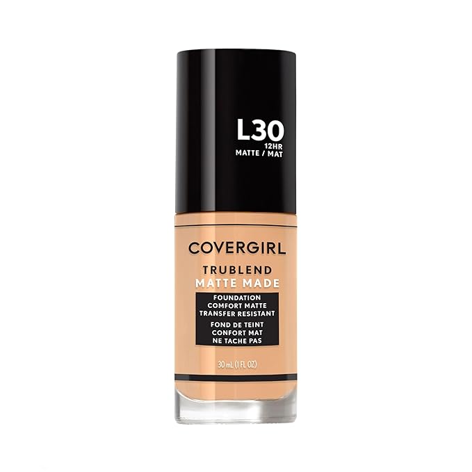 Covergirl Trublend Matte Made Liquid Foundation, L30 Golden Ivory, 1.014 Fl Oz-Velvo Beauty